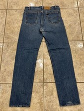 VTG 70s 80s Levis 505 Jeans 36X34  Fit 34X34  Orange Tab Distressed USA MADE