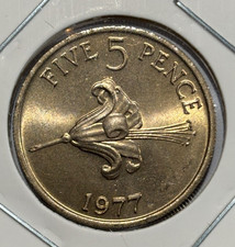 1977 Guernsey 5 Pence Coin