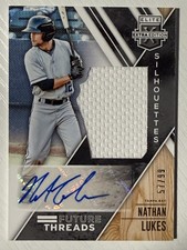 Nathan Lukes 2017 Panini Elite Extra Edition Future Threads Auto 57/99 Blue Jays