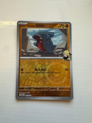 Cynthia's Gible 102/182 Reverse Holo  Destined Rivals Pokemon Near Mint