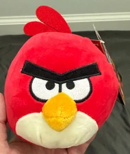 Angry Birds Plush Red Bird NWT Stuffed Animal Toy Factory Claw 5" 2024 Brand New