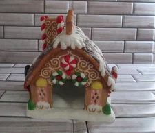 PARTYLITE P7304 Gingerbread House Ceramic Tealight Tea Light Candle Holder