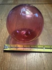 Rare Vintage Blenko Art Glass Rose Witches Ball