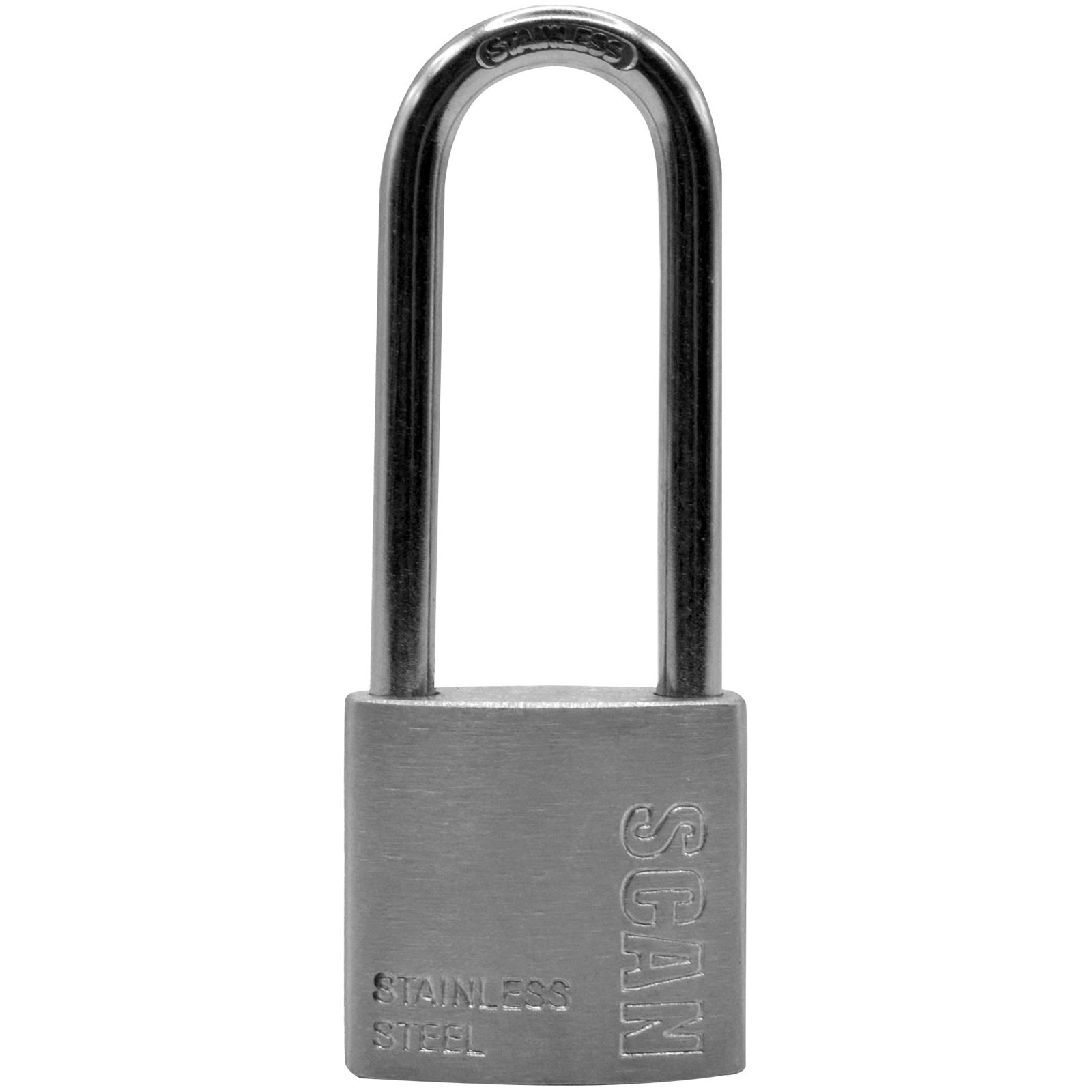 Scan Stainless Steel Padlock 32mm Long Shackle