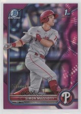 2022 Bowman Chrome Prospects Fuchsia Lava Refractor 97/199 Simon Muzziotti 7xr
