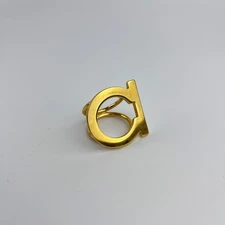 Ferragamo Women Jewelry Vintage Used Salvatore Accessories Scarf Ring Gold Ladie
