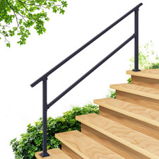 CR Fence  Rail 5-6 Step Stair Handrail with 76" Top Rail, for Indoor  Outdoor