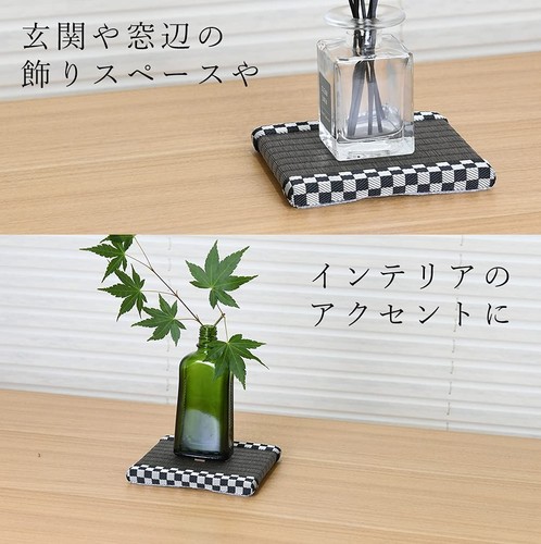 Japanese Tatami Figure Display Stand Navy Ichimatsu Square Mat Inspired by Anime - Picture 4 of 6