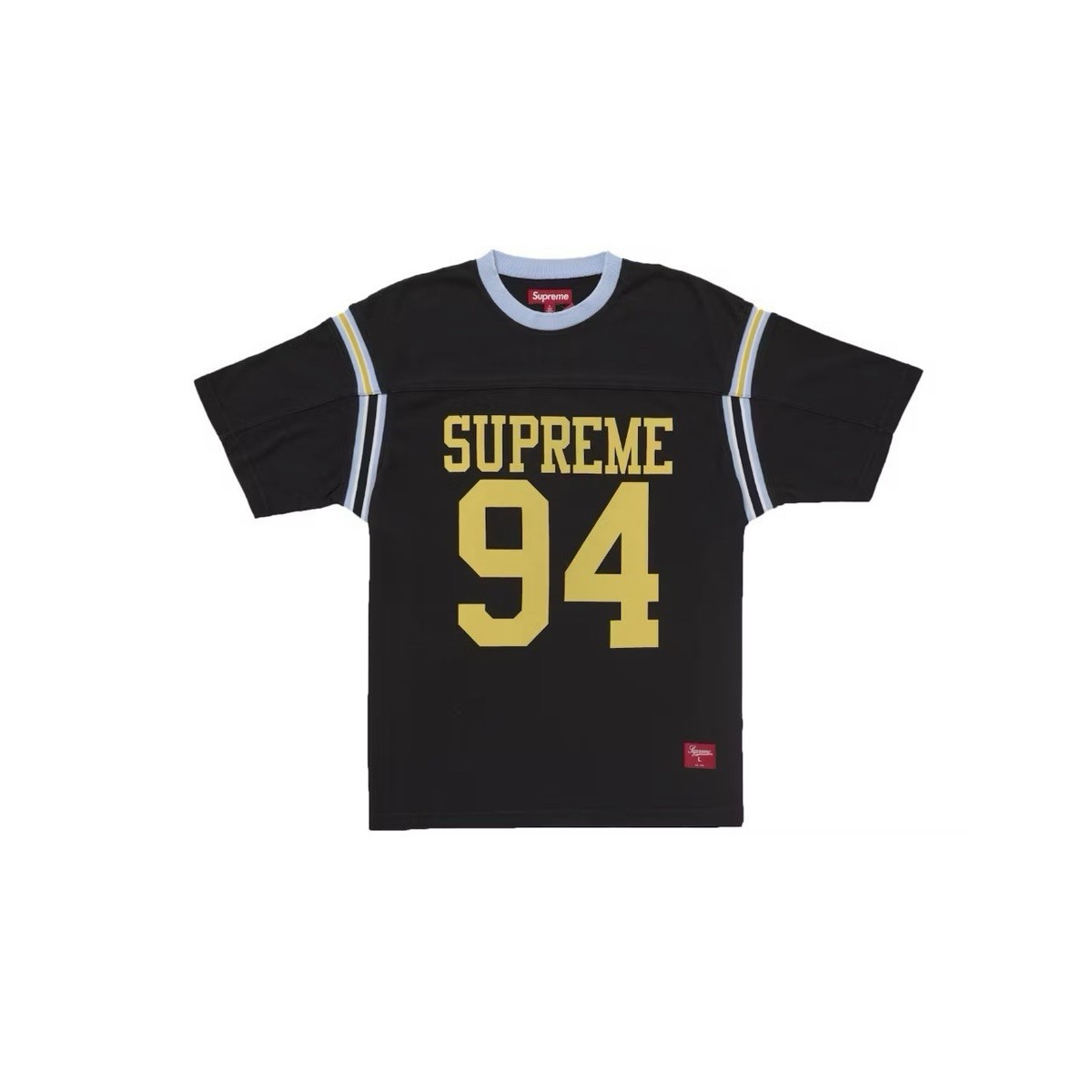 Supreme Split S/S Football Top Black Size: Large | eBay