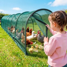 Chicken Tunnel for Outside, 23.6FT Flexible Chickens Runs for Yard, Quick Instal