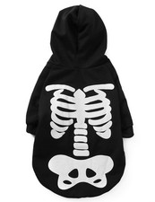 Coomour Dog Halloween Hoodies Pet Cute Ghost Costume X-Large 14-17lb , Black