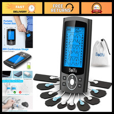 Dual Channel TENS EMS Unit - 24 Modes Muscle Stimulator for Pain Relief, 10 Pads