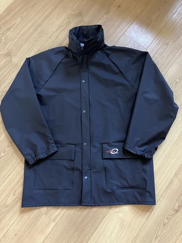 Sioen Flexothane Classic Dortmund Coat Navy Blue Waterproof Jacket Size Medium