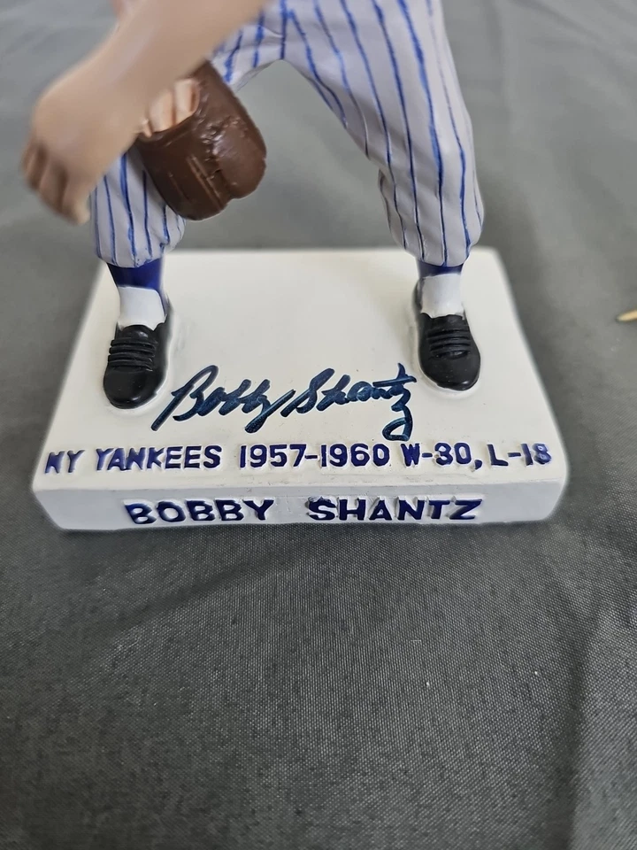 Bobblehead vintage BOBBY SHANTZ New York Yankees, firmado Foto 3 de 4