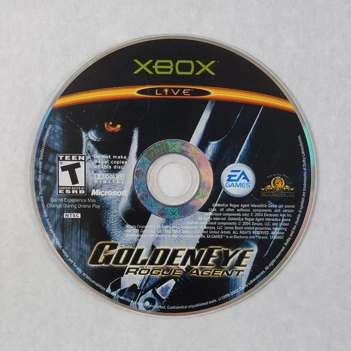 GoldenEye Rogue Agent - Loose Microsoft Original Xbox Disc