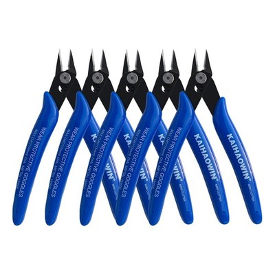 Micro Wire Cutters with Spring, 5 Pack, 5 inch Precision Mini Flush Cutters B...