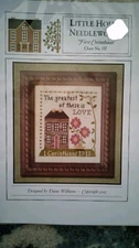 Little House GREATEST OF THESE IS LOVE Bible Verse CROSS STITCH PATTERN CHART
