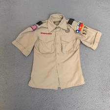 Boy Scouts of America Uniform Shirt Youth Size Small Beige Short Sleeve 