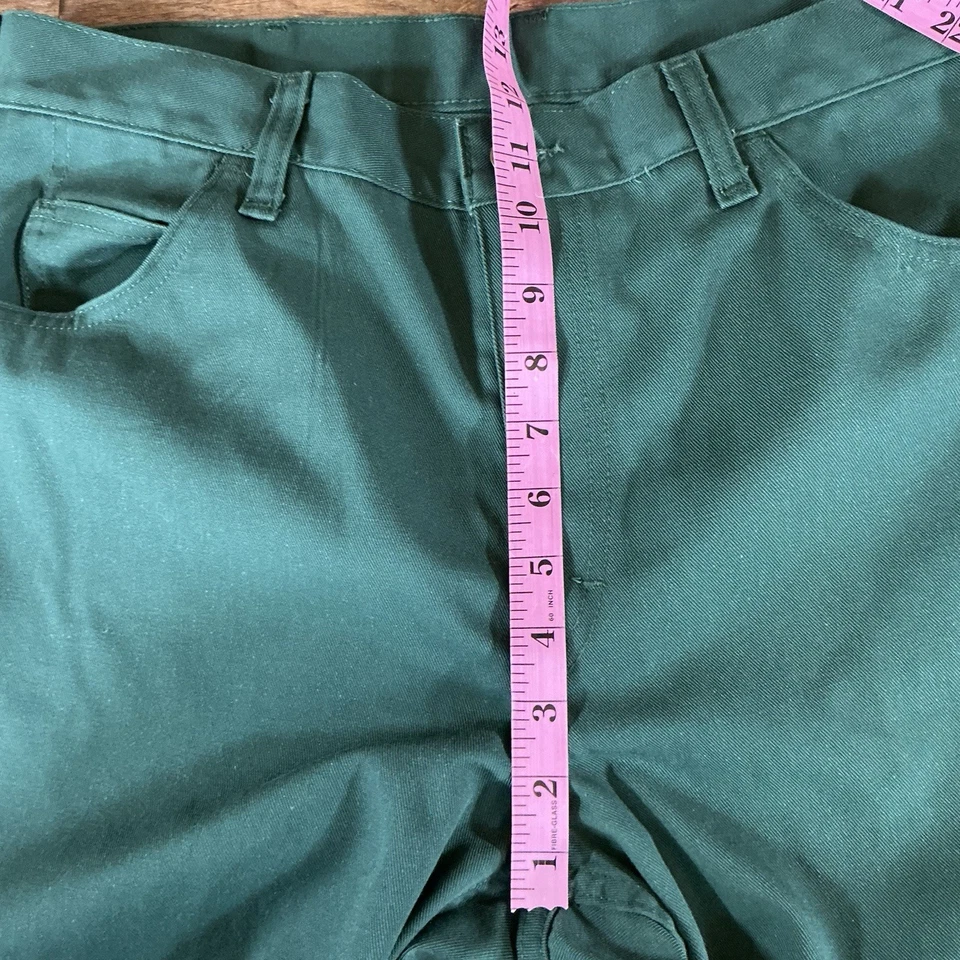 Antiga Calça de Trabalho Unitog Masculina Tamanho 34 Verde EUA Imprensa Permanente União Workwear #34022 - Imagem 4 de 4