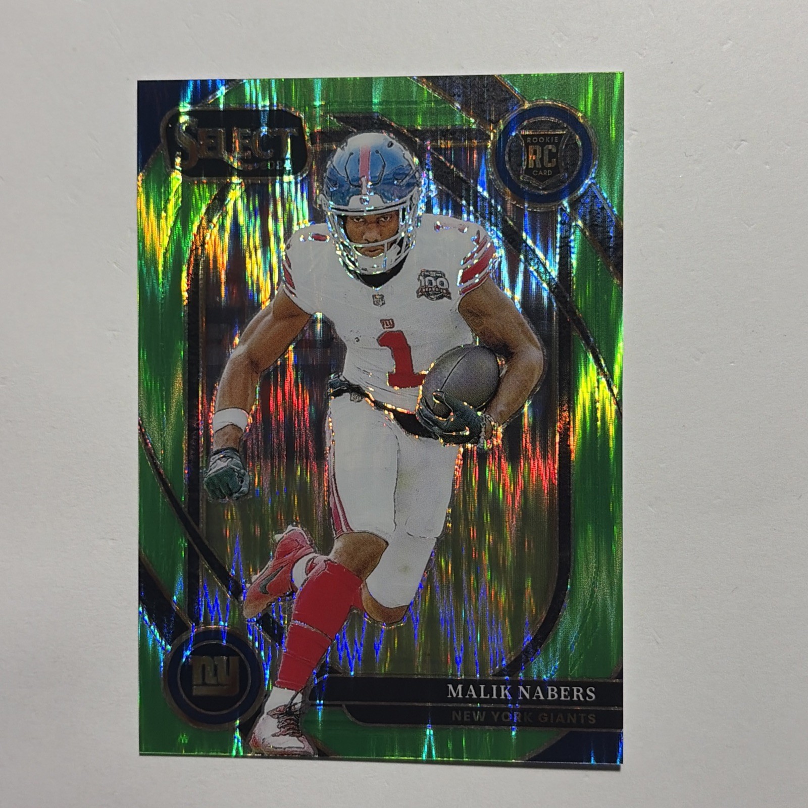 2024 Panini Select - Club Level Malik Nabers #220 Neon Green Shock Prizm /499