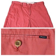 Polo Ralph Lauren Shorts Mens 34 Classic Fit Golf Chinos Salmon Red 10" Inseam