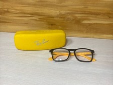 Ray-Ban RB1535 3600 Kids Eyeglasses Frames Black Yellow 48-16-130 W/Case
