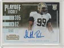 Sheldon Rankins 2016 Panini Contenders Variation Playoff Ticket Rc Auto (24/49)