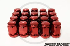Z RACING STEEL BALL SEAT OEM 19HEX 35MM RED 14X1.5MM LUG NUTS BULGE 20 PCS