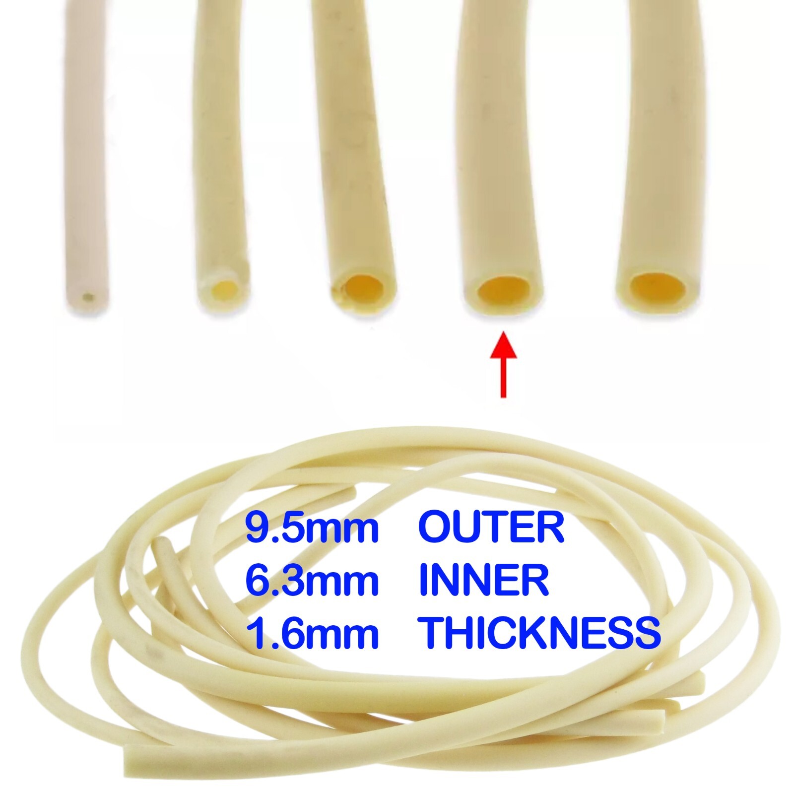 9,5 mm TUBO DE REPUESTO SANTOPRENE BOMBA ROTATIVA PERISTÁLTICA TUBO PELLIZCADO