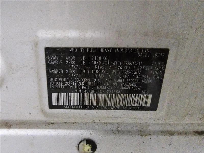 Regulador de ventana de puerta delantera izquierda usado se adapta a: 2013 Subaru Legacy eléctrico L. Foto 3 de 4