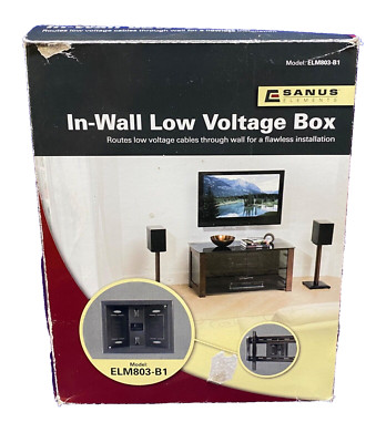 Sanus ELM803-B1, In wall Low Voltage Box, Black, Ugly Box, Brand New