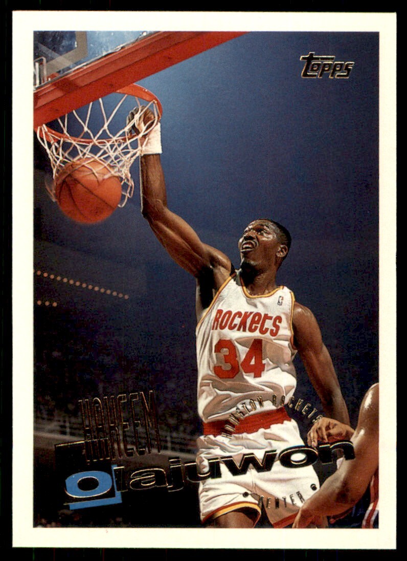 1995-96 Topps Hakeem Olajuwon #100 1 Houston Rockets | eBay