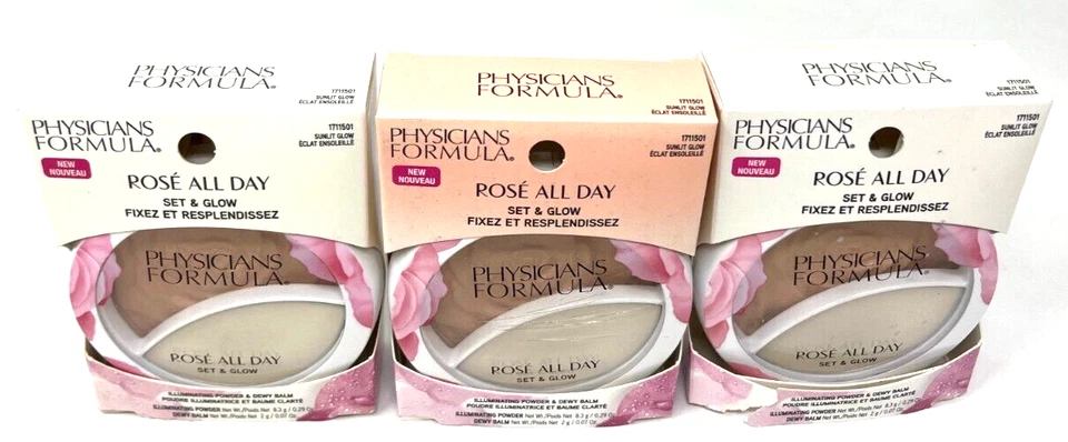(3) Physicians Formula Rose All Day Set & Glow NIP 1711501 - Sunlit Glow - Image 2 of 3