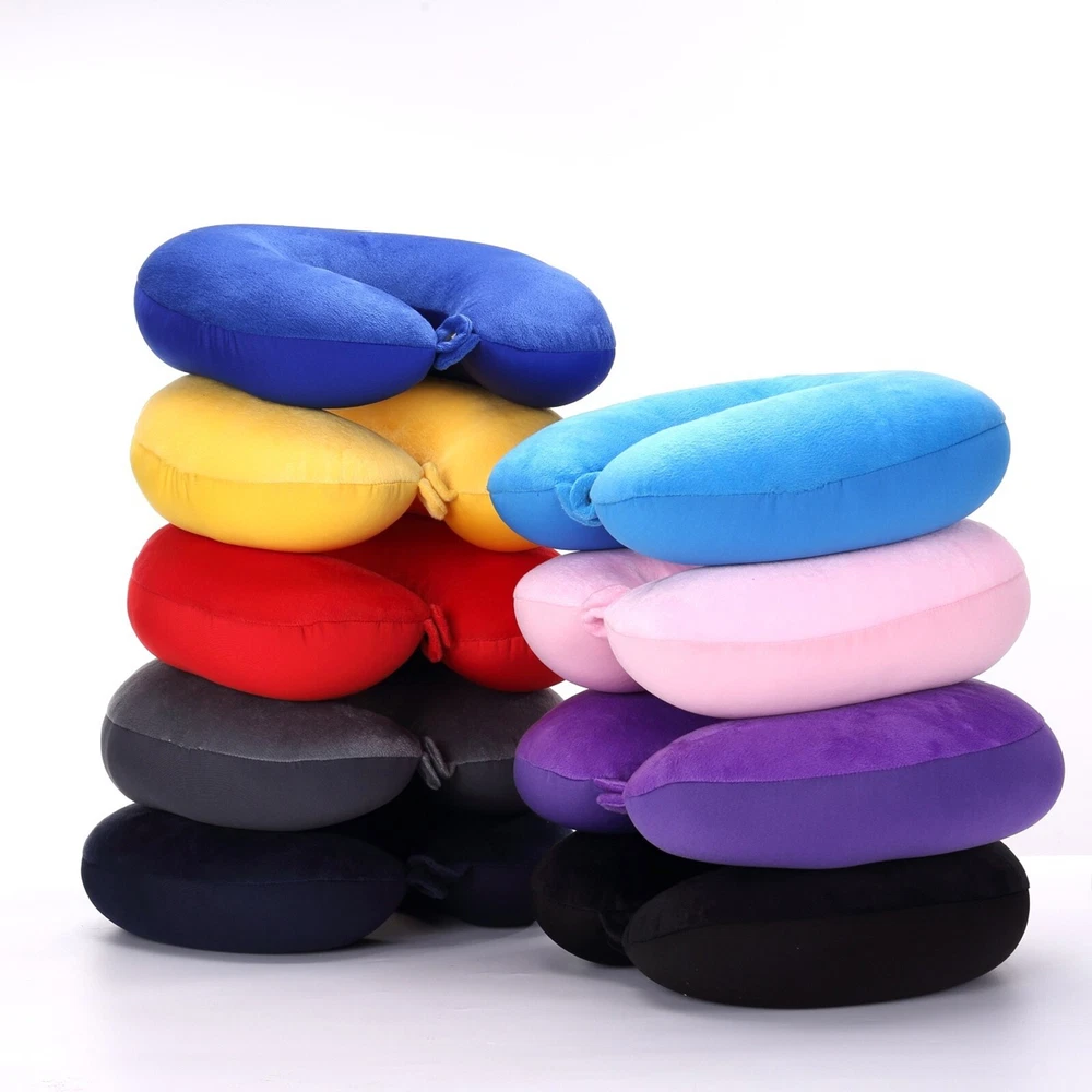 Memory Foam Travel Pillow for Neck Support in Car Home or Office