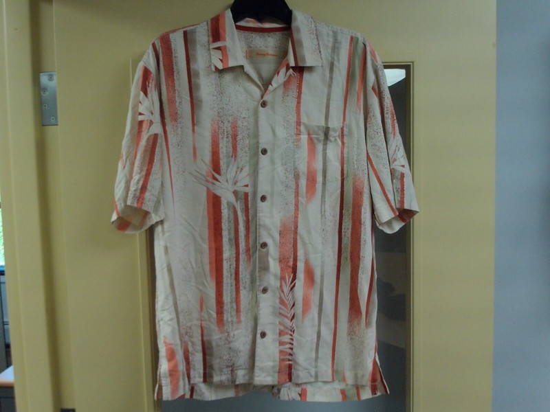 FLAWLESS TOMMY BAHAMA 100% SILK "BIRDS OF PARADISE" MENS DRESS CASINO SHIRT SZ M