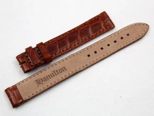 Watch Accessory Hamilton Brown Glossy Flat 13/12mm Elegant Top Quality