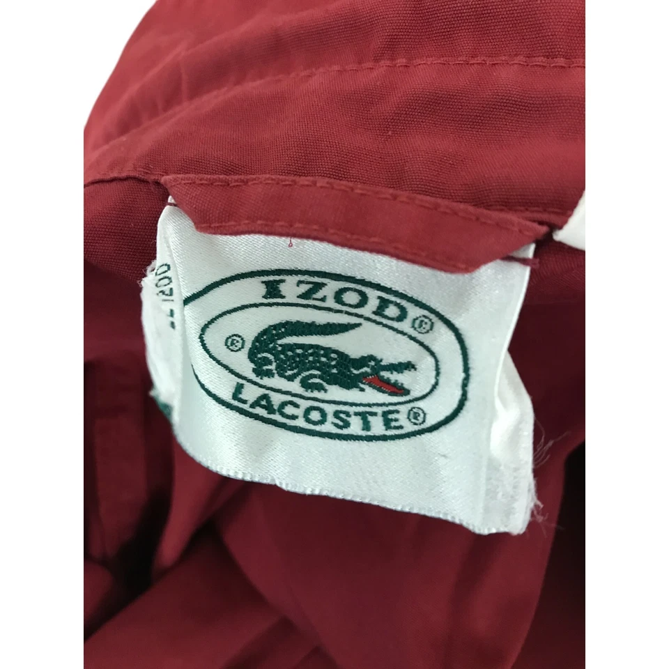 Chaqueta Bomber Lacoste Harrington Para Hombre Pequeña Roja Manga Larga Forrada De Colección Años 80 Foto 2 de 4