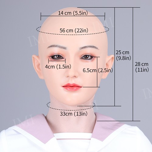 Silicone Female Mask Realistic Full Face Mask for Disguise Crossdresser Cosplay - Picture 8 of 12