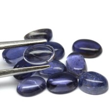 Lot de 13 iolite d'Inde en ovale cabochon de 5.57Cts