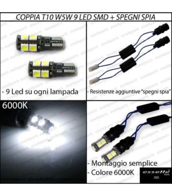 COPPIA PLACCHETTE A LED LUCI TARGA 18 LED ALFA GIULIETTA 6000K