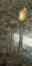 Vintage Oneida Ltd. 1881 Rogers Small Fork / Spoon Set Baby Spoon B76