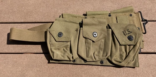 WW2 US Army Military M1937 BAR CARTRIDGE Ammo Ammunition BELT Boyt 1942