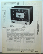 SAMS PHOTOFACT FOLDER 159-13 SYLVANIA 541 542 CH 1-602-1