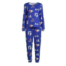Secret Treasures Joggers PJ SET Animals Holiday SZ S 2X Christmas New NWT