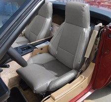 Chevy Corvette C4 Standard 1984-1993 Grey Leather-like Custom Seat Cover