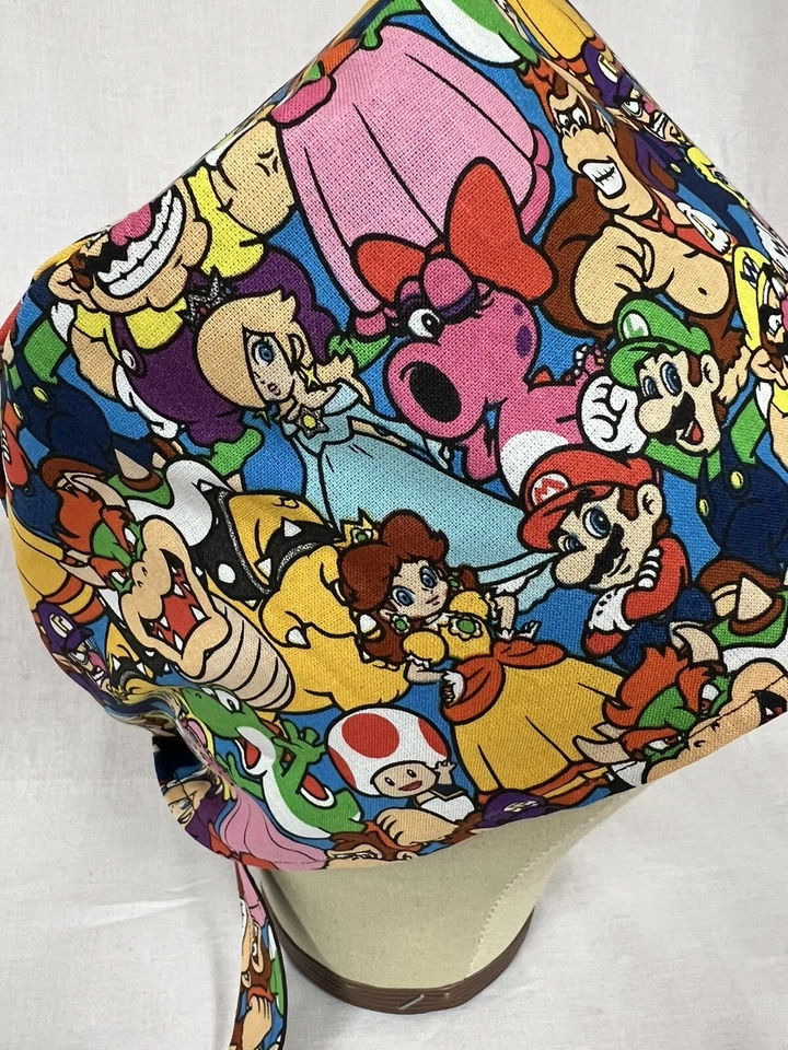 Men/Women Surgical Scrub Cap Lined Party Characters 100% Cotton - Image 4 of 4