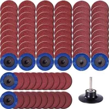 51x 2 inch Roll Lock Die Grinder Quick Change Sanding Disc 36 60 80 120 240 Grit