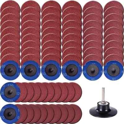 FRENTALY 51x 2 inch Roll Lock Die Grinder Quick Change Sanding Disc 36 60 80 120 240 Grit