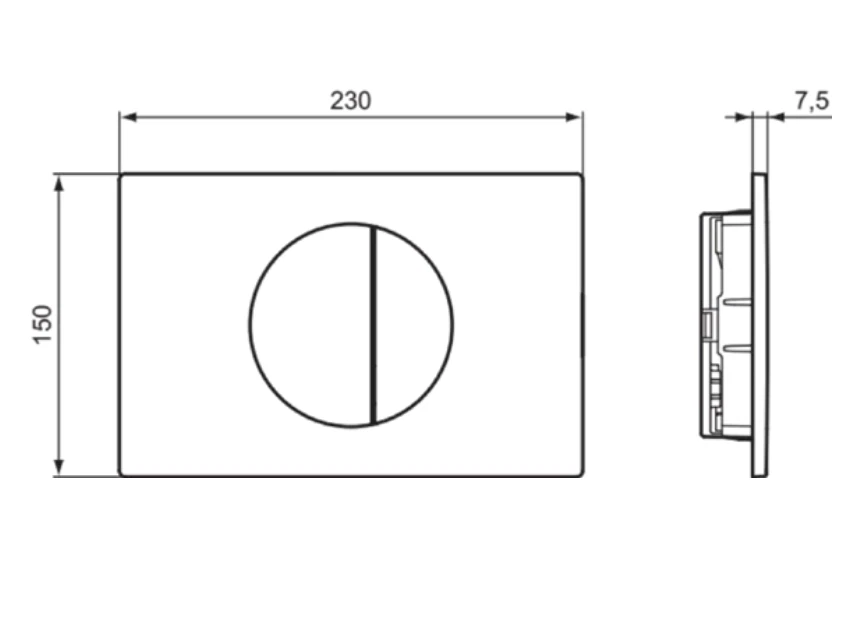 Ideal Standard Oleas M5 Round Dual Flush Plate – Silk White - Image 2 of 2