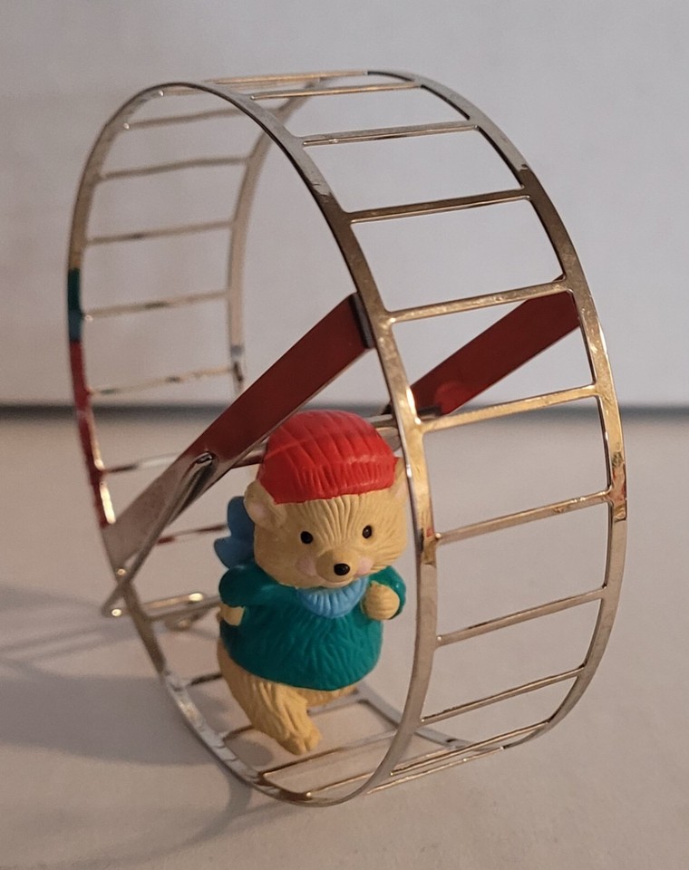 Hallmark Keepsake Ornament Big Roller Wheel Spins Series Hamster Wheel